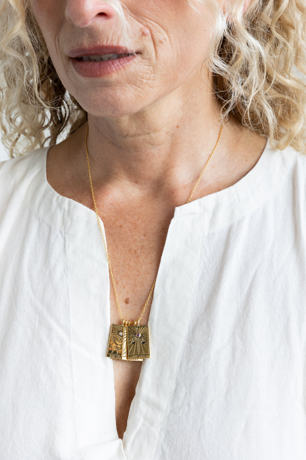 Gold Magician Tarot Pendant