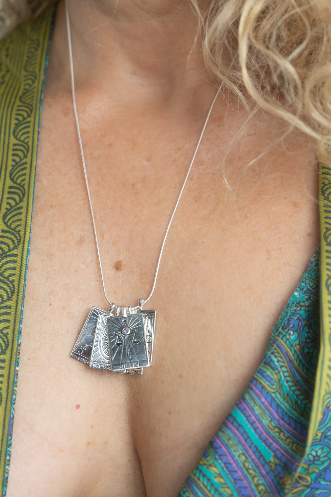 Silver Strength Tarot Pendant