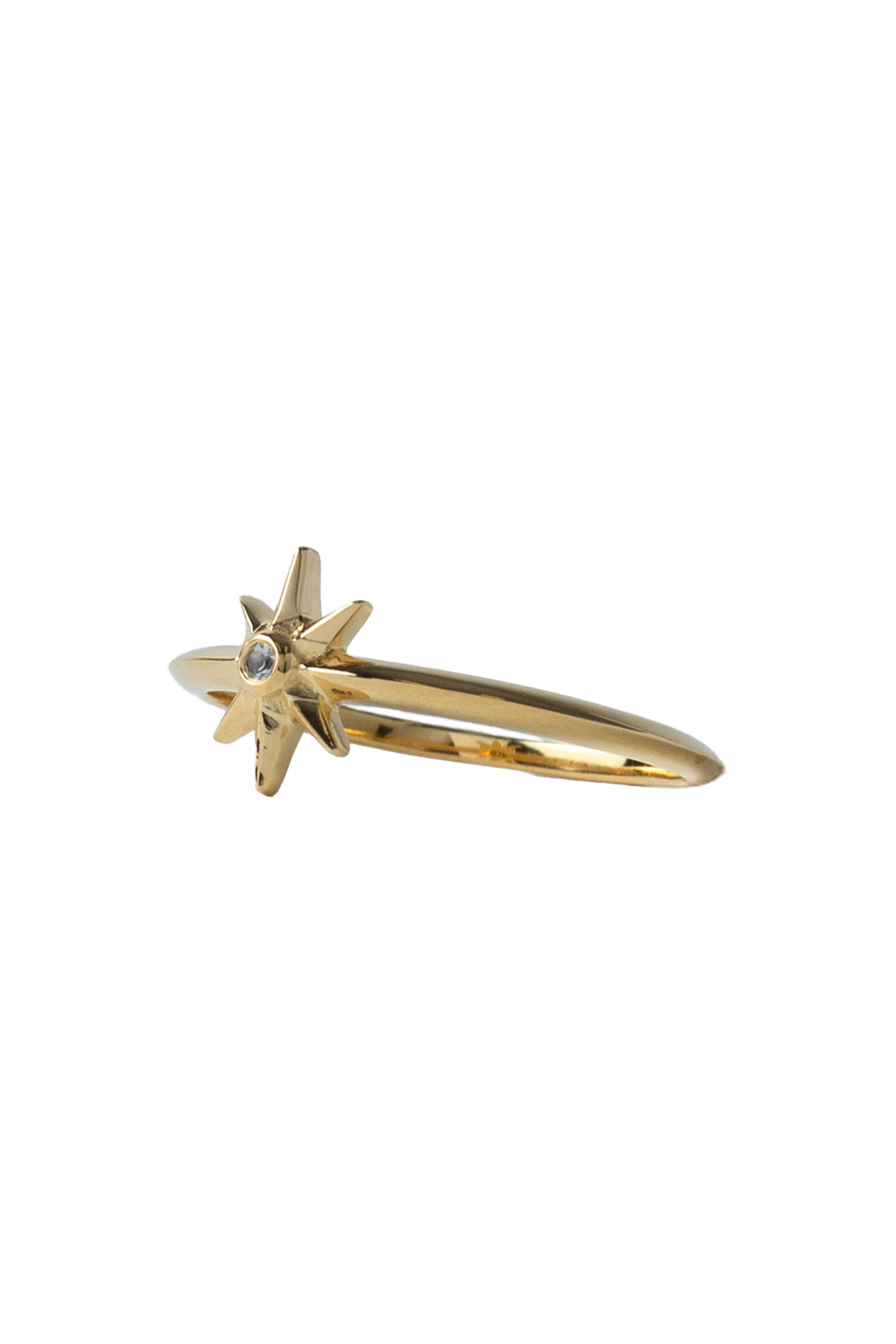 Gold Six Point Star Ring