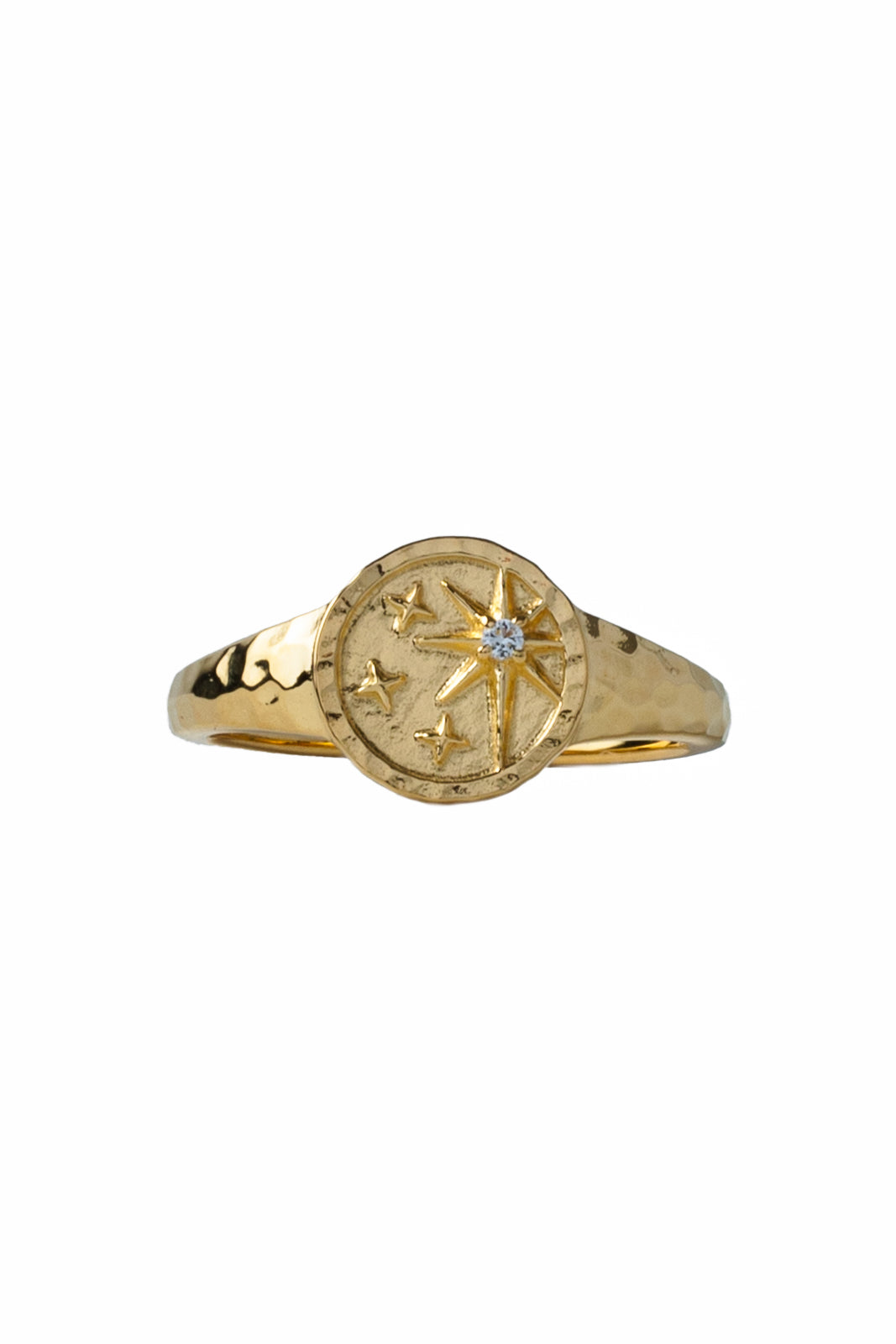 Gold Disc Star Ring